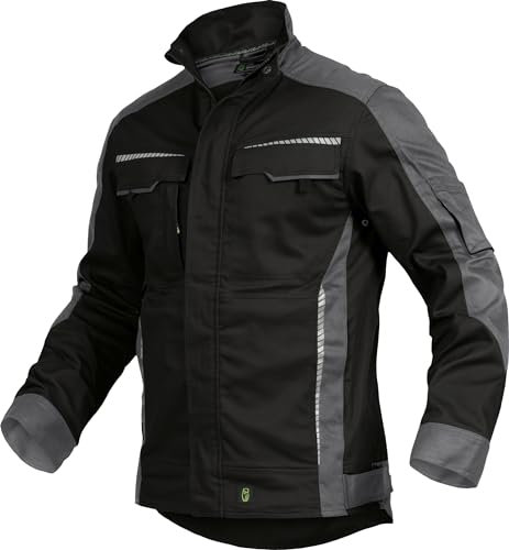 Leib Wächter Flex-Line Herren Arbeitsjacke Bundjacke (5XL, Schwarz/Grau)