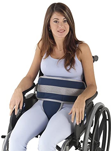 Obbocare - Cinturón Abdominal Para Sujeción De Tronco En Silla De Ruedas. Cinturón Con Pieza Perineal Con Cierre Con Clip Y Rápido Ajuste. Anticaídas. Talla 0