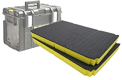 Shadow Foam Easy Peel – Toughsystem DS400-insats [Gult 30 mm dubbelpack] Anpassningsbart skum för DeWalt Toughsystem verktygslådor | Perfekt för Lean, 5S, Kaizen och anpassade arrangörer