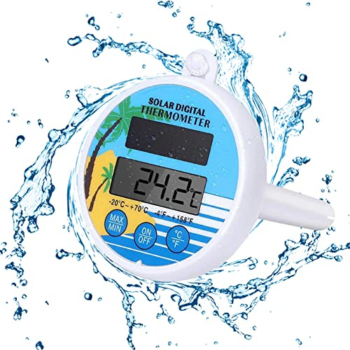 Digital Solar Pool Thermometer Water Thermometer Floating Pond Thermometer Outdoor Water Thermometer Temperaturmätare för badtunna Bad Spa