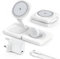 3 in 1 Charging Station for Apple Multiple Devices, ADADPU-Foldable Travel Wireless Charger 20W for iPhone 16 15 14 13 12 Pro Max Plus and Apple Watch Series Airpods (White)