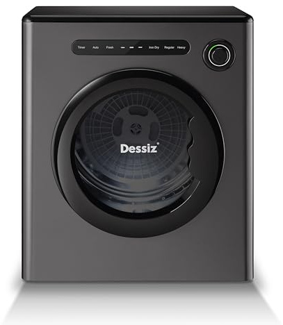 Dessiz 11LBS Clothes Dryer with Exhaust Pipe and Electric Dryers with Stainless Steel Tub, Clothes Dryer Machine for Spaces, RVs and Apartments -Grey Quiet, Sturdy and Easy to Use