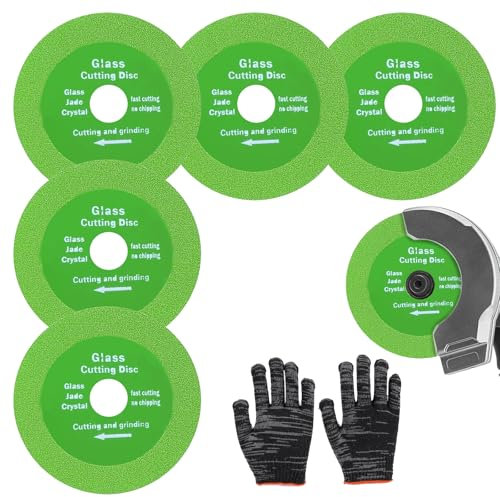 Xdealcozyxc 5 Pcs Grinding Glass Cutting Discs for Rock Slab Grinder Disc (100x20mm)
