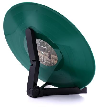 Vinyl-Schallplattenständer, faltbar, rutschfest, multifunktional, für LP-Alben, Aufbewahrungshalter, Tischplatte, Kunststoff-Aufbewahrungsregal (schwarz)