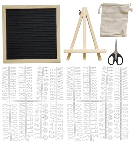 Arroopu Tablero de Letras, Tablero de Mensajes, Panel de Fieltro Interactivo 25x25 cm para Restaurantes Eventos Aulas Bodas Cumpleaños Cafeterías Navidad y Más