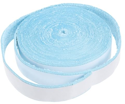 GLEAVI Cinta Antideslizante para Raqueta de Tenis y Bádminton Banda Absorbente de Sudor 10 Metros de Fibra Color Azul Rollo para Envolver Mango Accesorio Deportivo para Mejorar