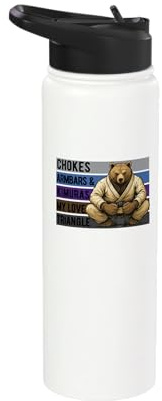 Brazilian Jiu Jitsu BJJ For Black Belt BJJ Belts Men Boy Stainless Steel Insulated Water Bottle