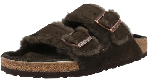 Birkenstock Arizona Shearling Uni-Hausschuhe, Mokka, Größe 42, Moca, 42 EU