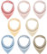 Baby Dreieckstuch Lätzchen, 8 Stück Absorbierende Musselin Halstücher mit 4 Verstellbares Druckknopf, Multifunctiona Sabberlätzchen, Baby Lätzchen Schal für Unisex, Junge, Mädchen, Neugeboren
