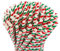 Pajitas cortas de papel diseño Italia, 100 unidades, 16 cm de largo, 7 mm de diámetro. Pajitas Italia, bandera italiana, biodegradables, ecológicas, desechables (cortas)