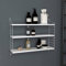 [en.casa] Modulares Wandregal Strängnäs Metallregal Weiß Hängeregal mit 3 Regalböden Badregal Küchenwandregal Wandablage Wohnzimmer