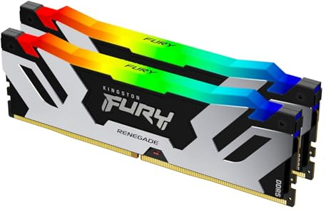 Kingston Fury Renegade DDR5 RGB XMP 32GB 7200MT/s DDR5 CL38 DIMM Desktop Gaming Memory Kit of 2 - KF572C38RSAK2-32