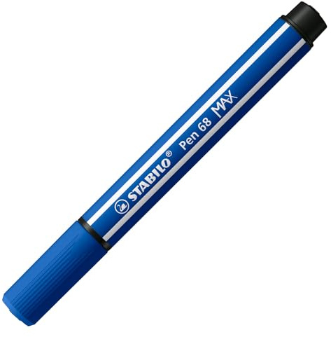 Stabilo Pen 68 Max - Penna in feltro con puntino spesso, colore: Blu scuro