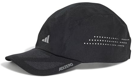 adidas Unisex RUNNINGxADIZERO Lightweight Cap Climacool, Black/Reflective Silver, S-M