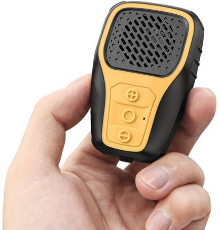 INGA Altoparlante Bluetooth Da Clip, Mini Altoparlante Impermeabile IP67 Con Microfono, Ideale Per Musica E Chiamate A Mani Libere Durante Lavoro, Ciclismo, Golf E Outdoor (Giallo).