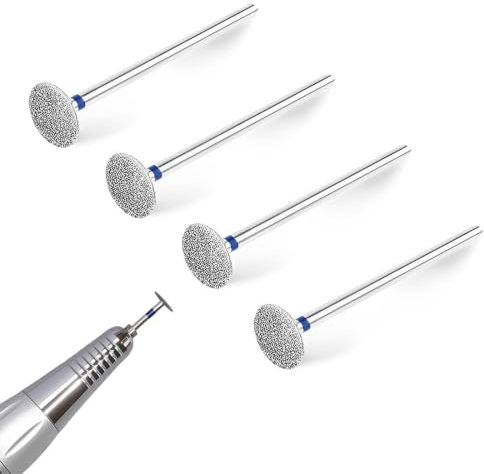 IKOPFLN Pack de 4 Bits de Pulido de Uñas - Set Profesional para Eliminar Cutículas y Uñas de Gel - Lima Eléctrica