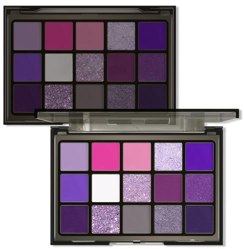 Beauty Glazed Paleta de sombras de ojos de maquillaje 15 Colores Color Lila Palette Opacos Y Brillantes Altamente Pigmentados Maquillaje Profesionales crema pigmentada Altamente Pigmentados Cosméticos