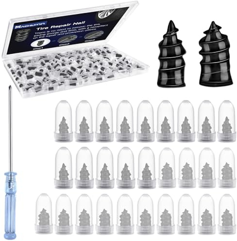 NACHLYNN 30 Pcs Tire Repair Nails Self-Tapping Screw Rubber Screw Fast Tool Self-Service Tire Repair Nai for Car Motorcycle Truck