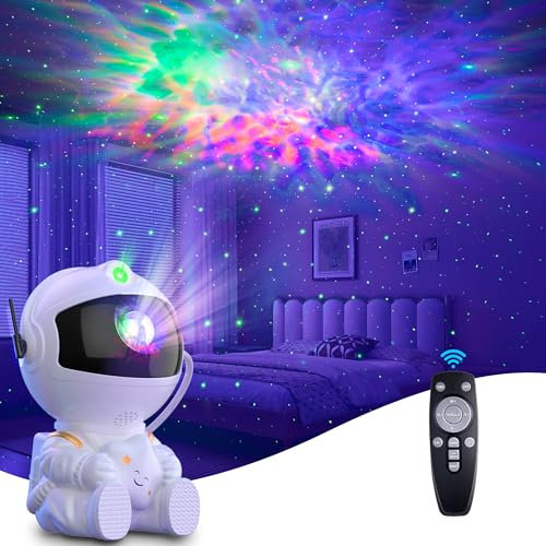 Astronaut Galaxy Projector - 360° Adjustable Star Night Light with Remote Control for Kids, Adult Home Party Ceiling Decoration