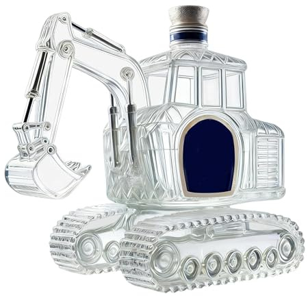 Grävmaskin Whisky Dekanter | Glas 350ml 15.2x7.5x13.7cm Kreativ Bygg Lastbil Form Flaska | Bar Present För Mekaniker Byggare Pappa Ingenjör Fans