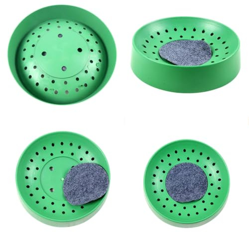 SWOOMEY Bassin à Œufs d'oiseaux en Plastique Vert, Déshumidification Respirante Tapis, 5 Pièces, Fournitures pour Pigeons et Perroquets pour Reproduction