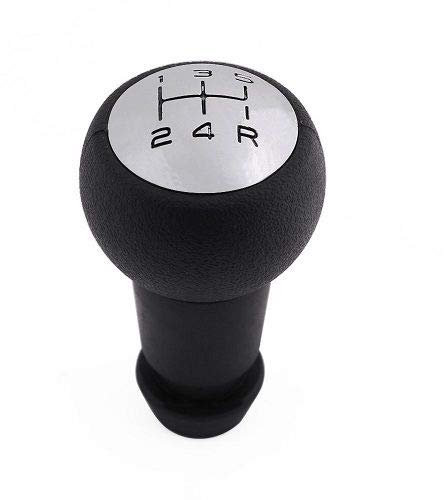 AUTOZOCO Pomo De 5 Cambios Marcha Coche compatible con GRUPO VAG - Palanca de cambios 5+R - Lista de compatibilidad - apto varilla 18mm - compatible con Peugeot - compatible con Citroën