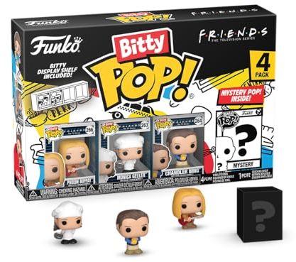 Funko Bitty POP! Friends and A Surprise Mystery Mini Figure - 0.9 Inch (2.2 Cm) Collectable - Stackable Display Shelf Included - Gift Idea - Party Bags Stocking - Cake Topper - Tiny Collectable