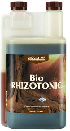 GROWMANIA Fertilizante Bio Rhizotonic de Bio Canna 1 L | Abono Estimulador Sistema Radicular Etapa Floración para Plantas y Cultivos