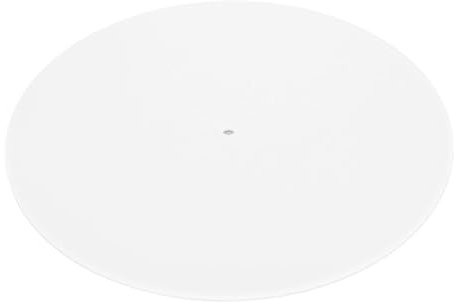 Annadue Tapis de Platine Vinyle en Acrylique de 12 Pouces pour Une qualité Sonore Améliorée, Une Résonance Amortie, Un Effet Brillant Illumine Votre Espace D'écoute, Convient aux (Blanc