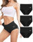 Rdiner Period Pants for Women 60ML Heavy Flow Absorbency Period Underwear Leakproof Extra Protective Menstrual Panties High Waist Postpartum Underwear Menstrual Knickers Pack of 3,HEI,XXL