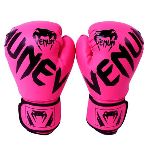 RYNDEX Boxhandschuhe Damen und Herren, Kickbox Handschuhe, Geeignet für Boxen Kickboxen Gemischte Kampfsportarten, Stabilität(Pink,Kid)