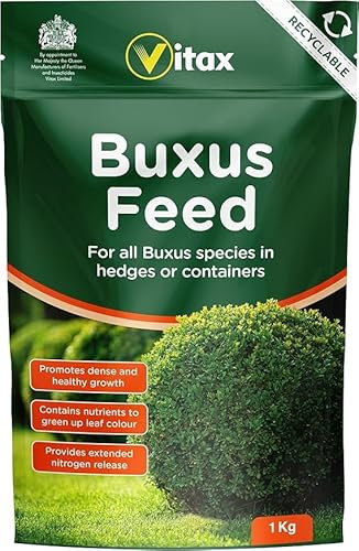 Vitax Buxus Feed – Specialist Fertiliser for Healthy Buxus Growth | Prevents Box Blight, Nutrient Deficiency & Pests | Promotes Vibrant Green Foliage & Strong Root Development (Buxus Feed 1Kg)