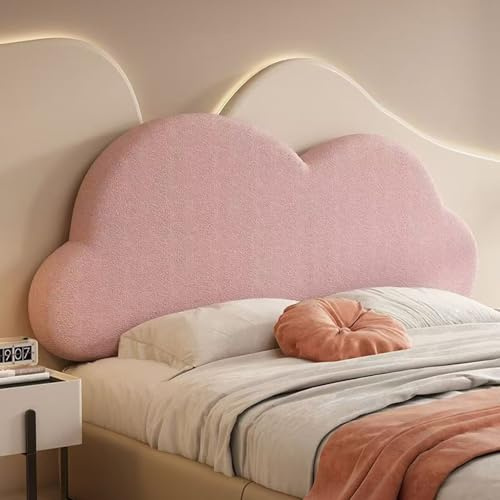 Gleedipre French clouds cuscino da comodino Morbidezza e durezza moderate Rimbalzo rapido Sfoderabile e lavabile Schienale morbido parete decorare(Rosa,90 x 65 cm/35,4 x 25,6 pollici)