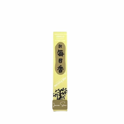 13 di Ilaria – Japansk Morning Star Rökelse VANILJ | Nippon Kodo | 50 pinnar + Keramisk hållare | Söt, blommig & rökfri doft | För avkoppling & meditation
