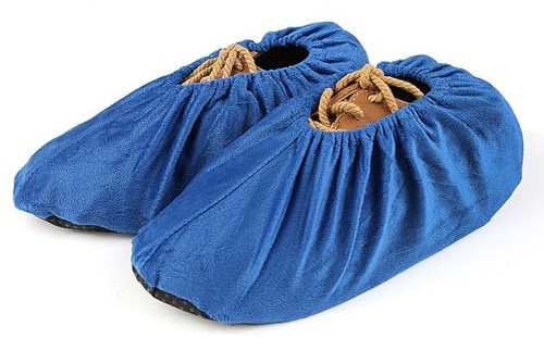 Cubrezapatos Reutilizables para Interior,Zapatillas Antideslizantes con Protección Antipolvo | Fundas Para Botas De Tela | Para Hogar, Hospital, Gimnasio, Laboratorio, Sala De Servidores, Museo Y Obra