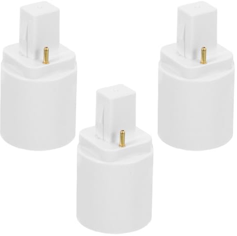 POPETPOP Adattatore Portalampada G24D a E27 a Due Pin, Convertitore Base Lampadina LED, 3 Pezzi per Ambienti Domestici, Ufficio e Negozi, Tensione Ac100-230V