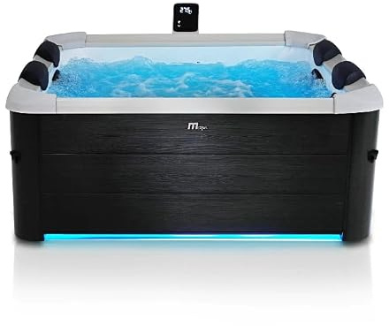 MSpa Oslo SPA rígido Cuadrado 4-6 Personas con 120 chorros Aerojet, 8 Jets de Agua, LED, UVC+, ozono y Control Inteligente