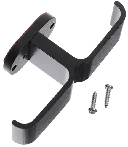 KHBUAB Soporte para Auriculares Negro de Goma Doble Gancho Adhesivo | Fijación Adhesiva, Instalación sin Taladro, Construcción Robusta, Reemplazo para Soporte Antiguo o Dañado