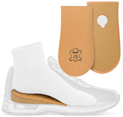 Kaps Topmed Plus, 1 Orthèse Plantaire, Coussin pour Surélever le Talon, Semelle Compensée Orthopédique, Revêtement Cuir, Plusieurs Tailles Disponibles (hauteur 15 mm / 0.6 inch - taille L)