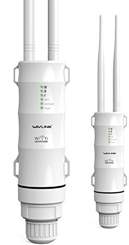 WAVLINK Outdoor Point d'accès Wi-FI AC600, Haute Puissance Répéteur Wi-FI Extérieur Double Bande 2.4+5G, Amplificateur WiFi avec 2 antennes, Routeur/Répétiteur/Point d'accès Imperméable, PoE Passif