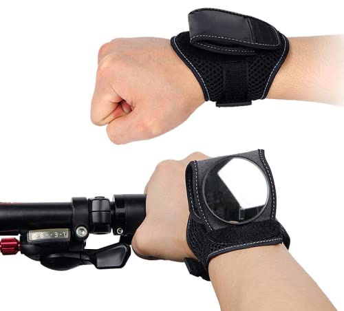 zalati Bike Mirrors Bicycle Rear View Mirror Reflector Wristband Wrist Mirror for Safety Motorbike Bicycle Riding
