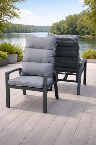 Destiny Hochlehner Garda 2er Set verstellbar, inkl. Polster, Aluminium