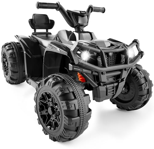 Best Choice Products 12V Kids Ride-On Electric ATV, 4-Wheeler Quad Car Toy w/Bluetooth Audio, 2.4mph Max Speed, Treaded Tires, LED Headlights, Radio - Black