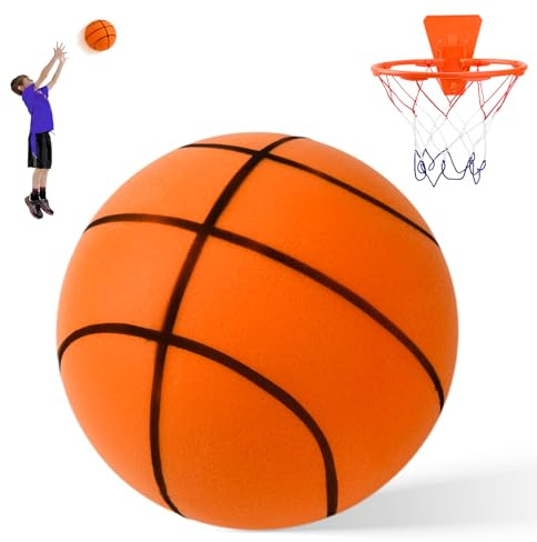 Tyst Yaozup basketboll Storlek 3, 18 cm för hemmet, inomhus, lätt och tyst korg för 3-6 år