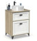 MUEBLES PITARCH | Mueble de Baño Lavabo cerámico Incluido, 60cm Ancho, con Patas, Cajón guías Cierre Suave, 1 Puerta, para Lavabo de sobreponer, Blanco y Roble Cambrian, Estilo Vintage Modelo Toscana