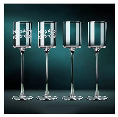 Copas de champán para fiestas 4 copas de champán de cristal, copas de cóctel creativas, ligeras y transparentes, copas espumosas vintage, copa de champán alta de 120 ml Ideales para el bar de casa(B)