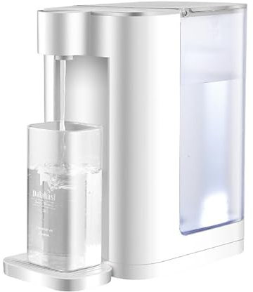 Instant Hot Water Dispenser, 6 Temperature Presets, 2000W Fast Boil, 5 Water Volume Choices with LED Night Light & Cleaning Program, Energy-Efficient, Digital Touch screen, White