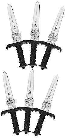 AKOOSY 6pièces Jouets Plastique pour Garçon Fille Couteaux De Performance De Scène Et Accessoires De Jeu De Rôle