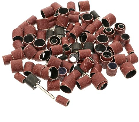 HONMEET 102 pièces Kit Tambour Ponçage Ongles Manchons Abrasifs Multi Ponceuse Rotative Adapté Manucure et Pédicure Résistant à Usure et Compatible Appareils Standards