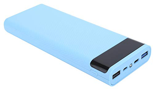 BTOSEP Powerbank hölje byggsats för snabb laddning hemma för personligt bruk, hållbart ABS-material, stöder alla mobiltelefoner (blå)